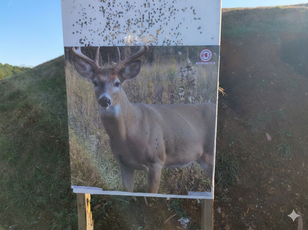 Whitetail Life Size Hidden Vitals Target – Quartering toward life size whitetail