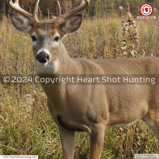 Whitetail Life Size Hidden Vitals Target – Quartering toward life size whitetail